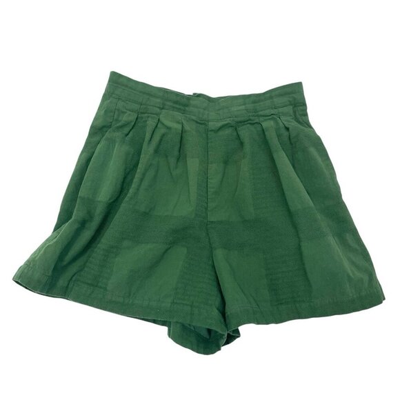 Anthropologie Pleated High Waist Shorts Corey Lynn Calter Green size Medium - Picture 1 of 7